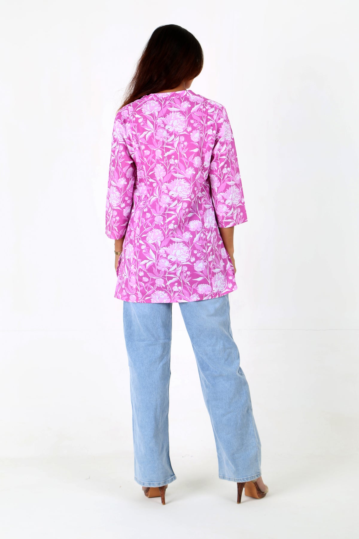 Pink Floral Printed Tunic