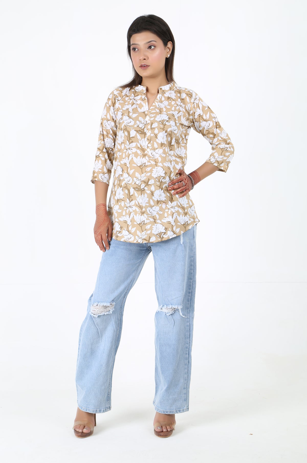 Floral Printed Short Kurtis