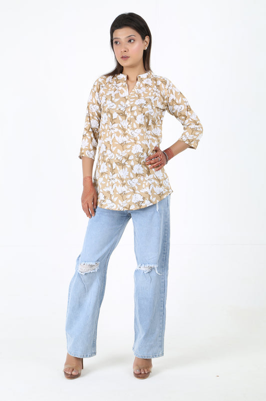 Floral Printed Short Kurtis