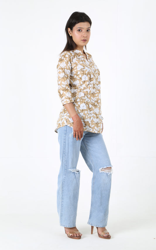 Floral Printed Short Kurtis