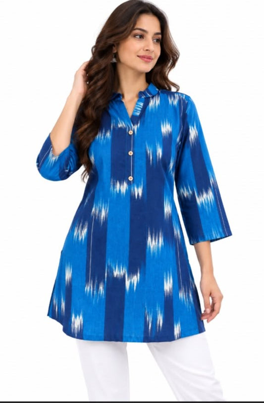 Blue Patola top
